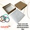 MADE IN USA-20 Boxes - Cotton Filled Cardboard Paper Jewelry Box Gift Case 3-1/2" x 3-1/2" x 7/8" Recycled Kraft - Sturdy Boxes - Jewelry Gift Giving & Keepsake Boxes